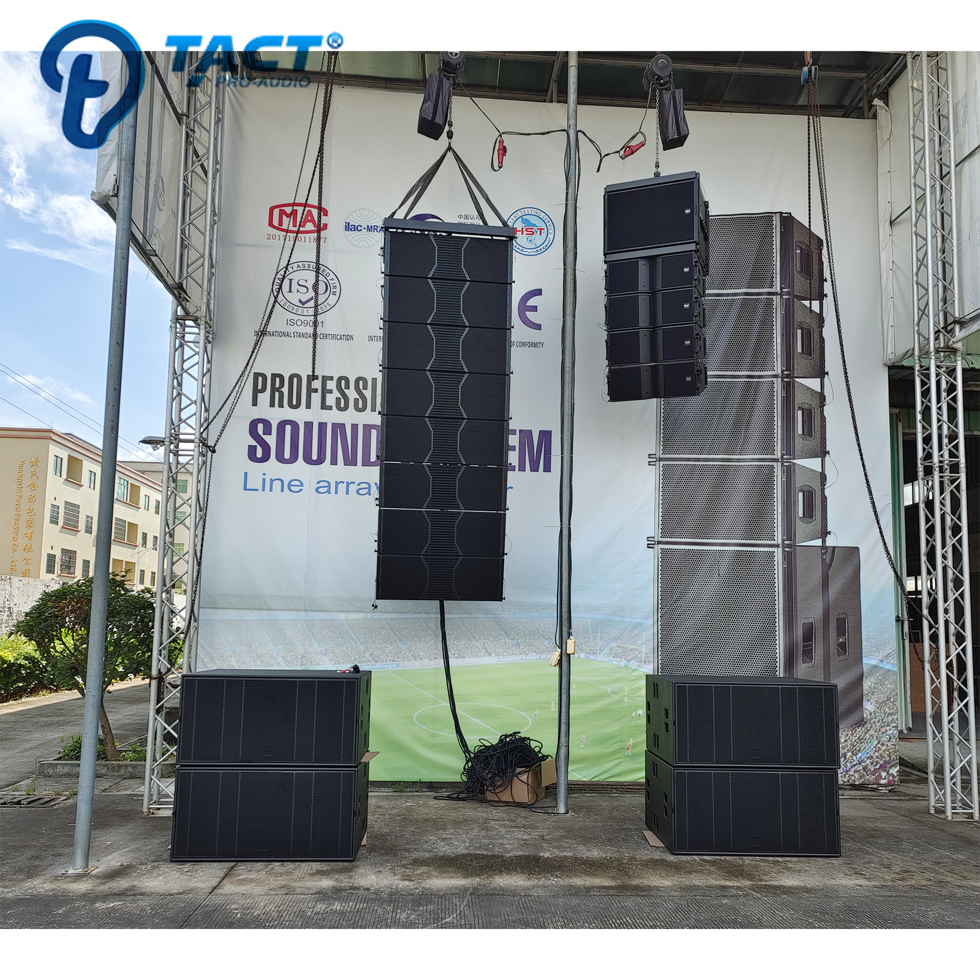 Popular model professional audio double 18inch subwoofer