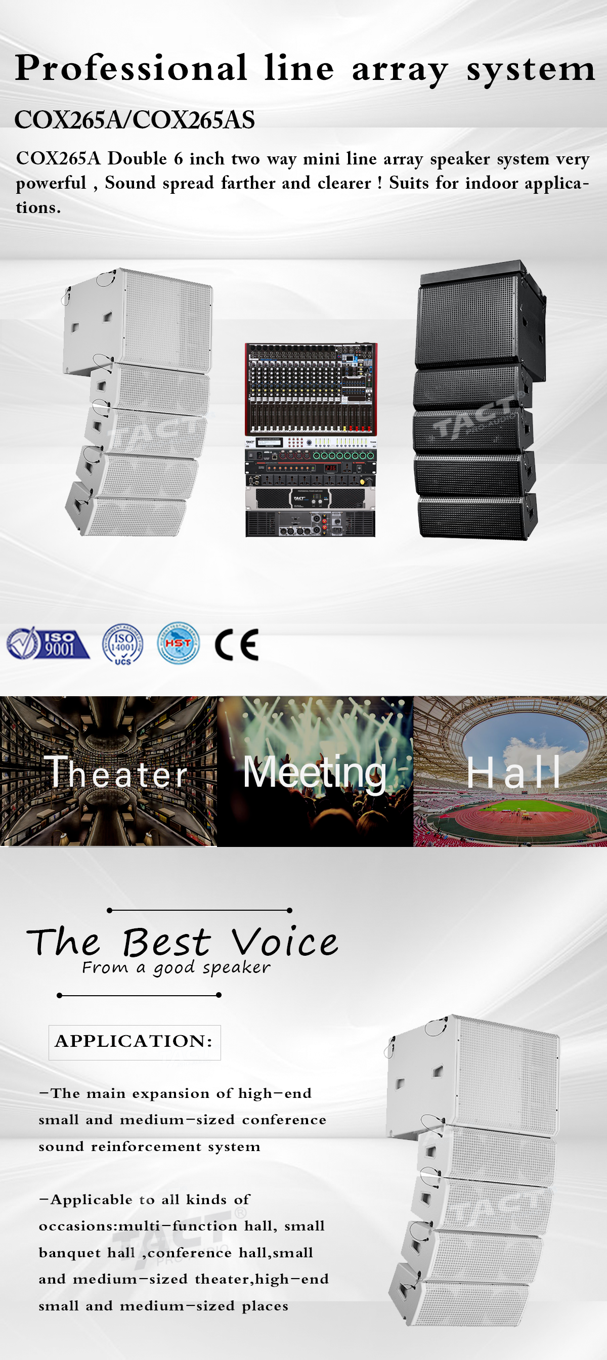 New arrival dual 6inch mini line array meeting room line array church line array