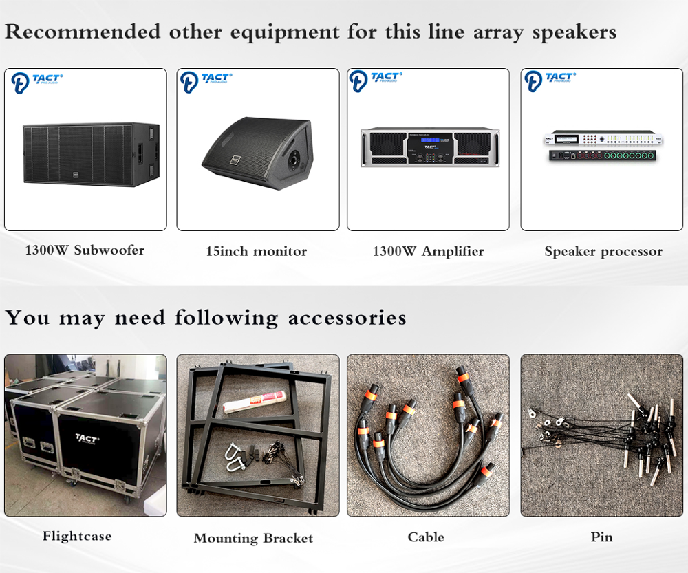 Professional audio double 8 inch line array systems speaker for dj sound system