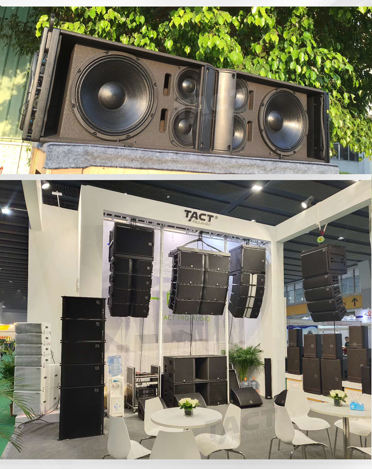 Professional audio double 12 inch line array three way outdoor