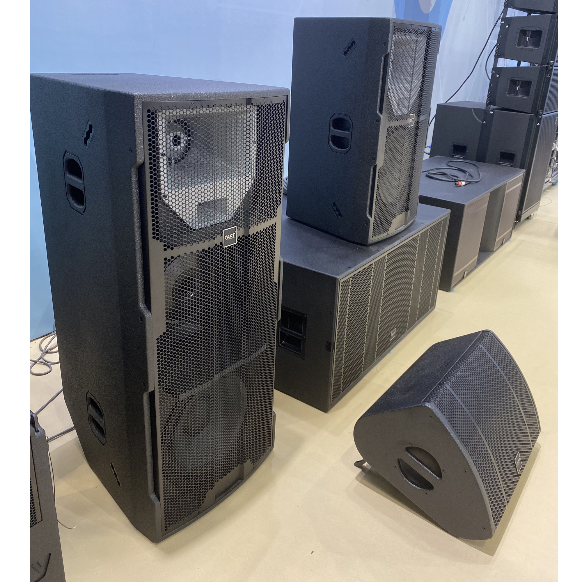 Professional audio three way speaker double 15 inch professional dj sound system