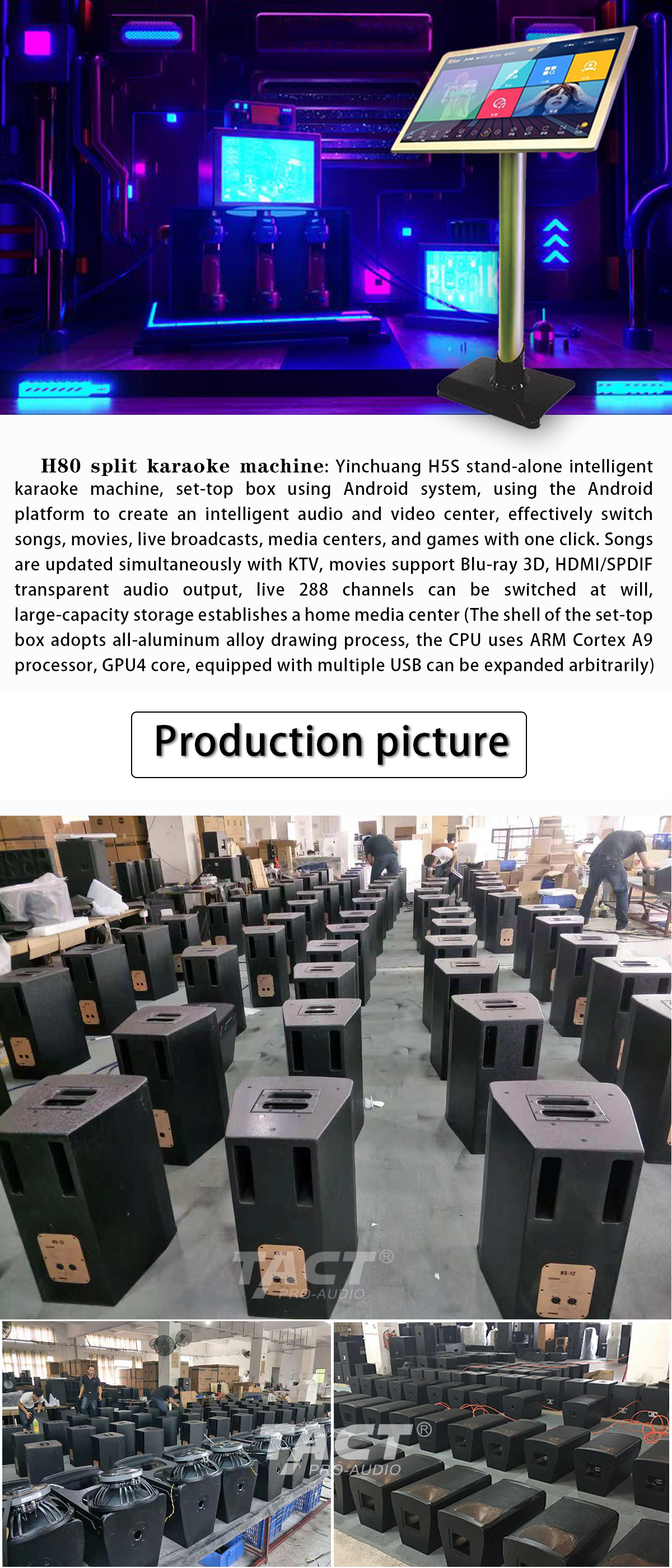 High quality pro audio speakers sound equipment for karaoke speaker