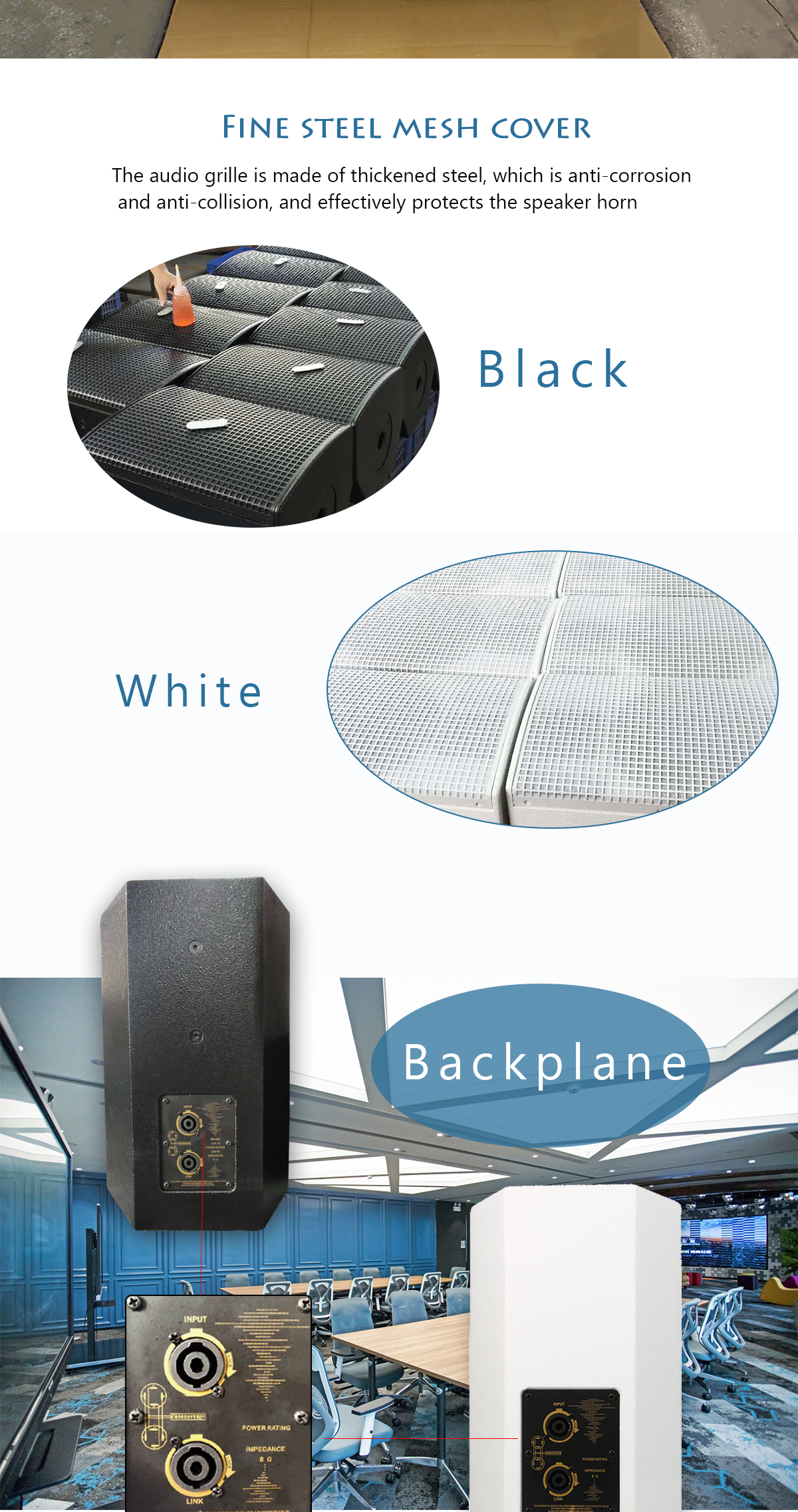 2021 hot sale good quality 8inch small size big power speaker conference hall speaker system