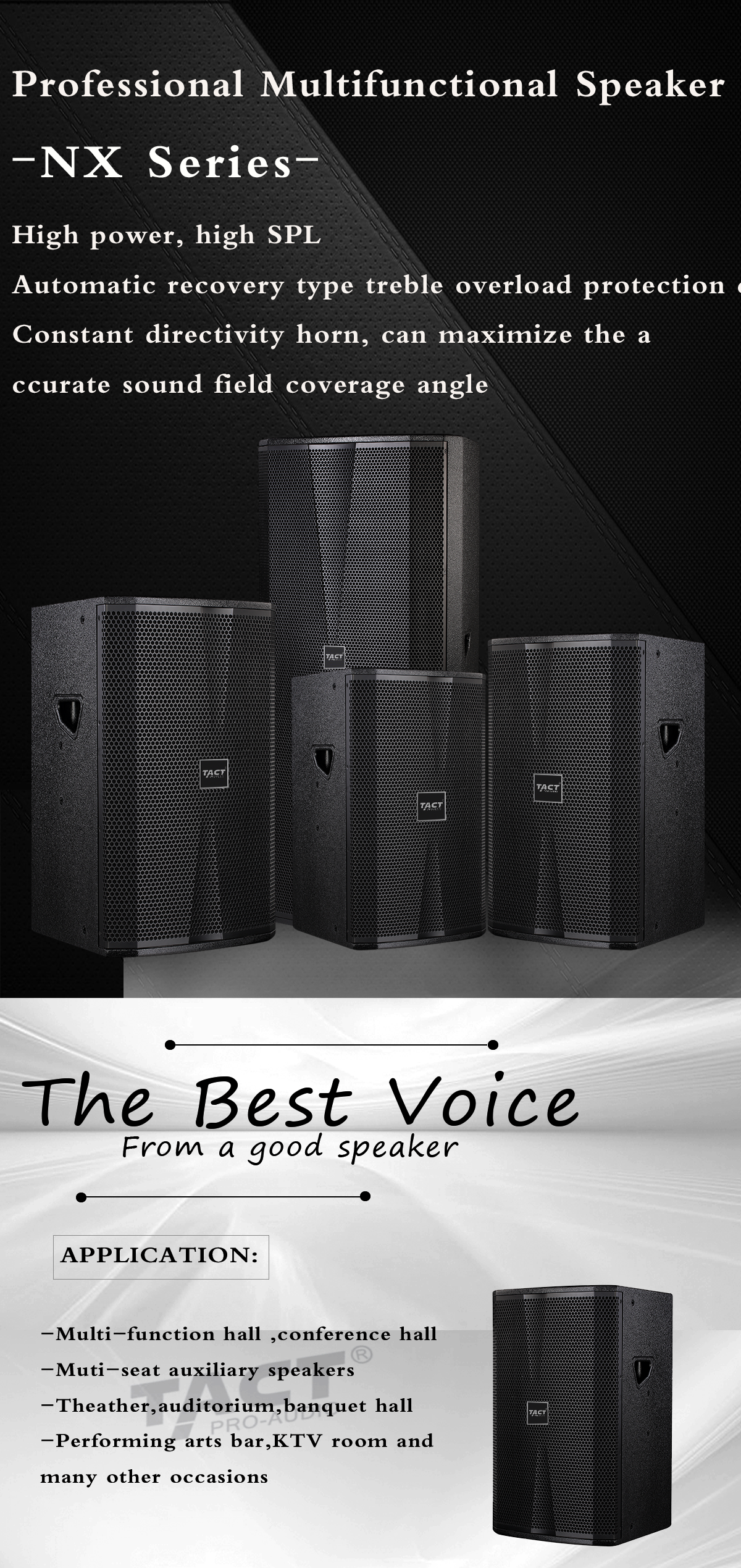 Factory high quality new arrival single 12inch full range powerful night club church speaker