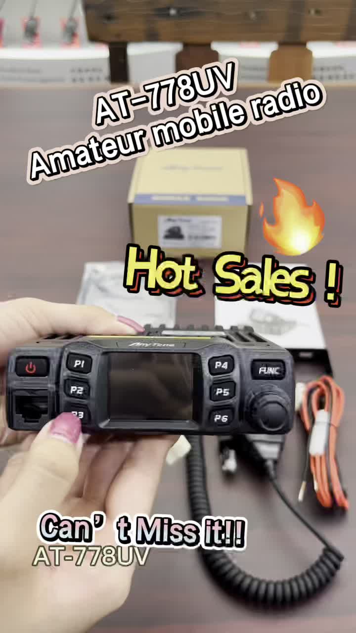 Anytone AT-778UV VHF UHF mobile transceiver Mini Size with 25W for