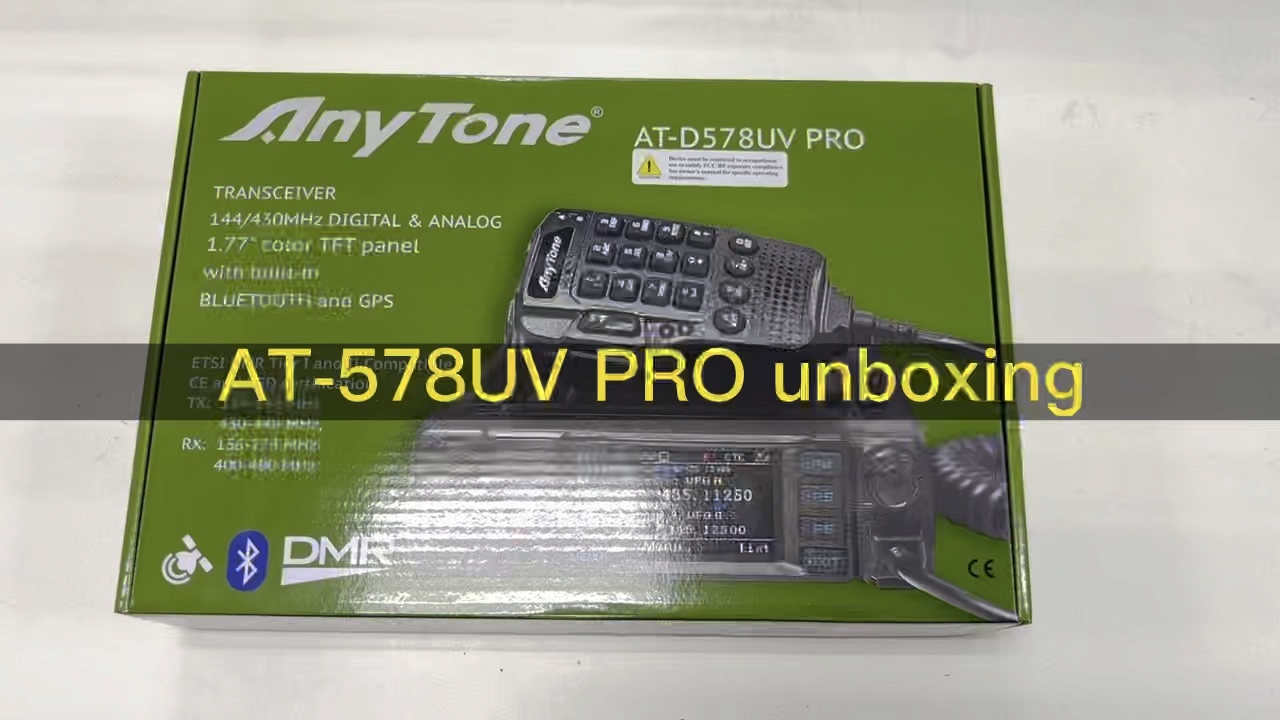 Anytone - Dual Band DMR Mobile Radio Anytone 578UV PRO With GPS VHF UHF ...