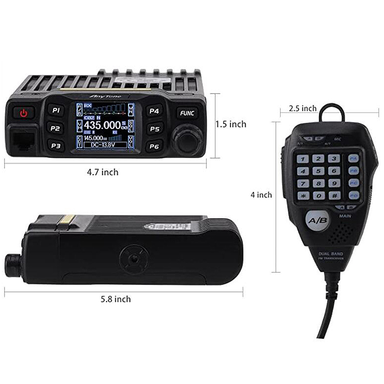 Anytone DMR AT-D578UVII PLUS Digital Analogue Mobile Radio Dual Band BT ...