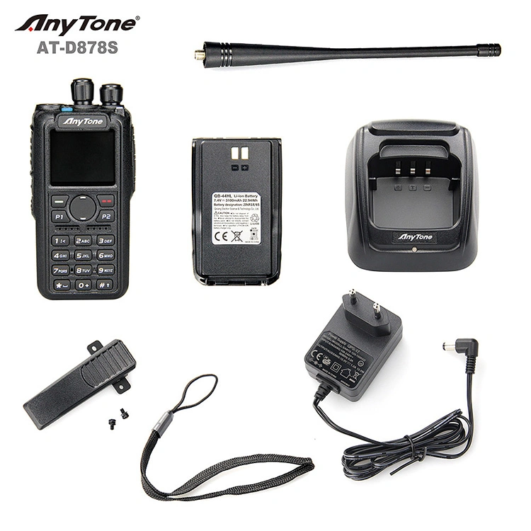 ANYTONE AT-D878S-U walkie talkies profesional analógico y digital DMR,  incluye pinganillo