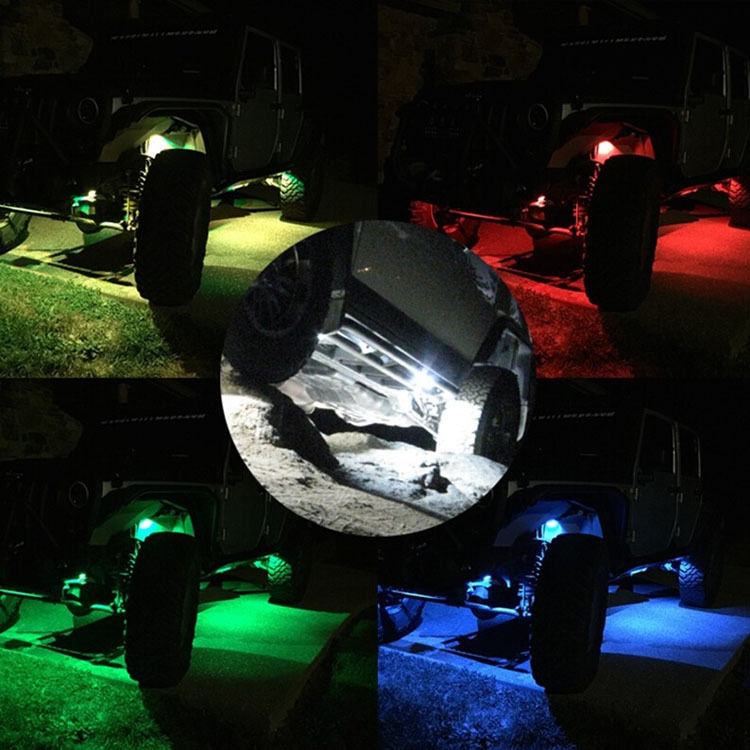 Offroad Color-Chasing RGB LED Wheel Rings Lights Kit
