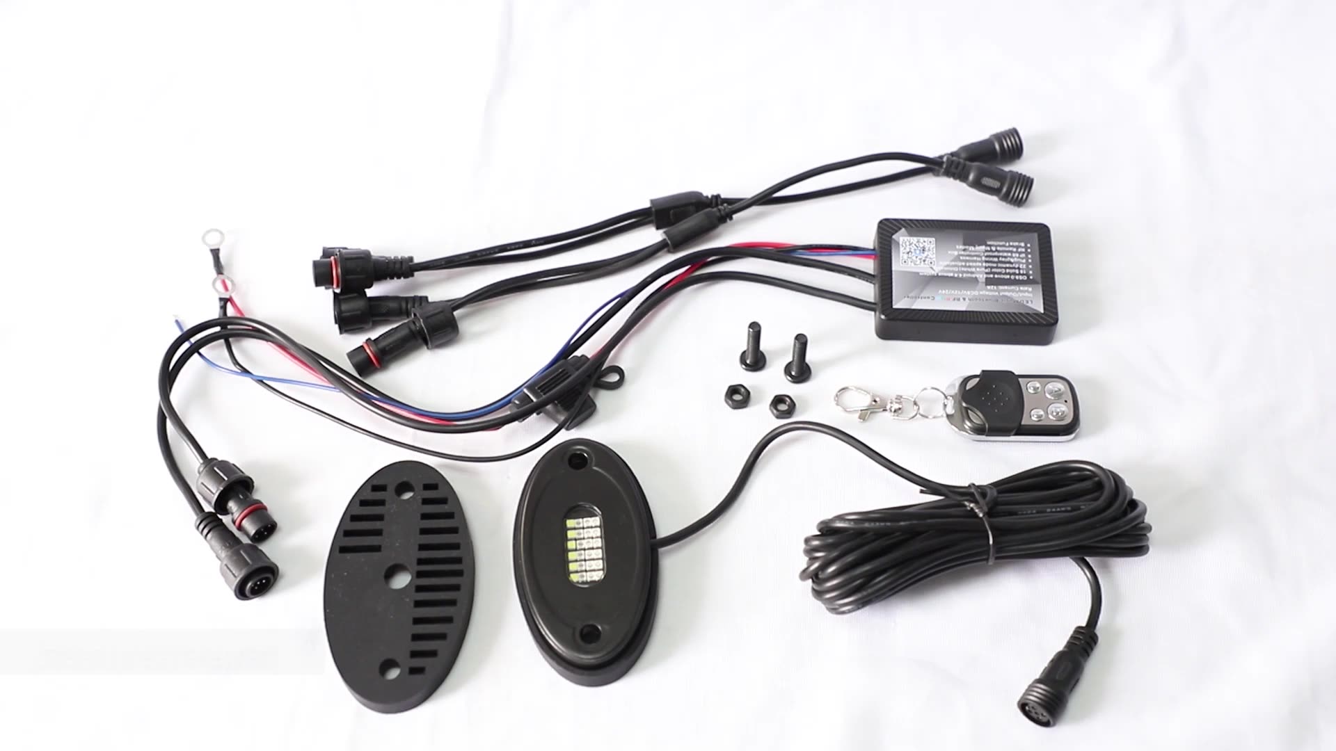 12 Lights Kit RGBW APP Controlled LED Rock Light Tail Dome Lights For