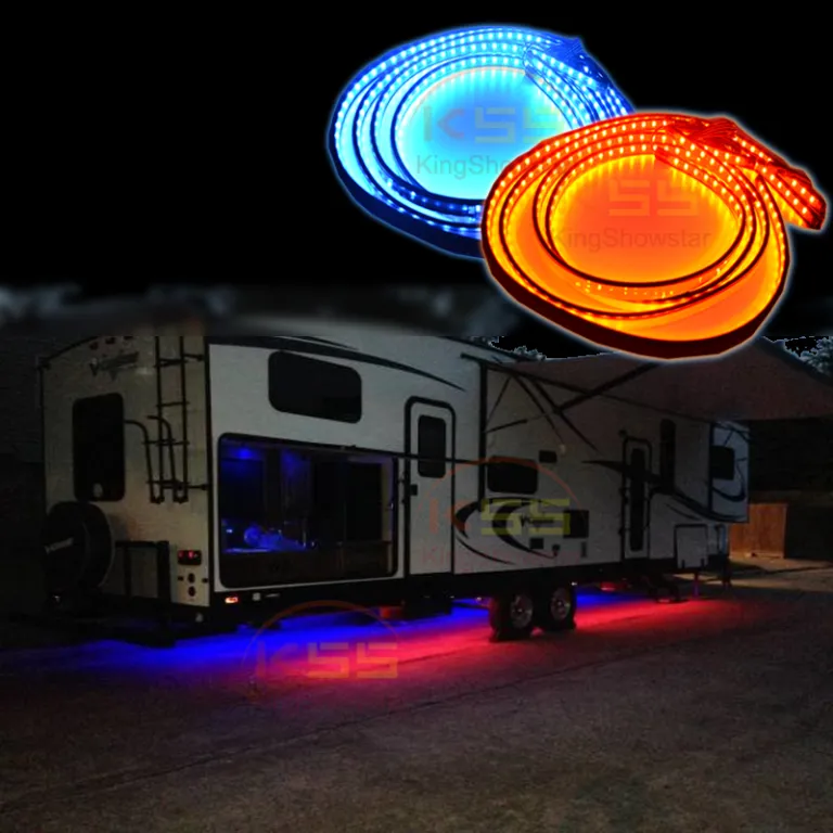 4 stks Waterdichte RGB LED Auto Decoratie Verlichting Strip Neon