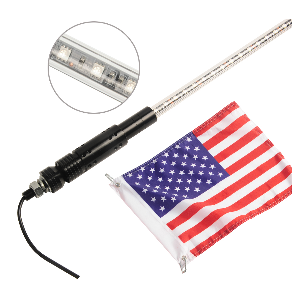 Buggy whip 1.2m 5ft 1.5m led fiber optic light led whip 06m led whips light