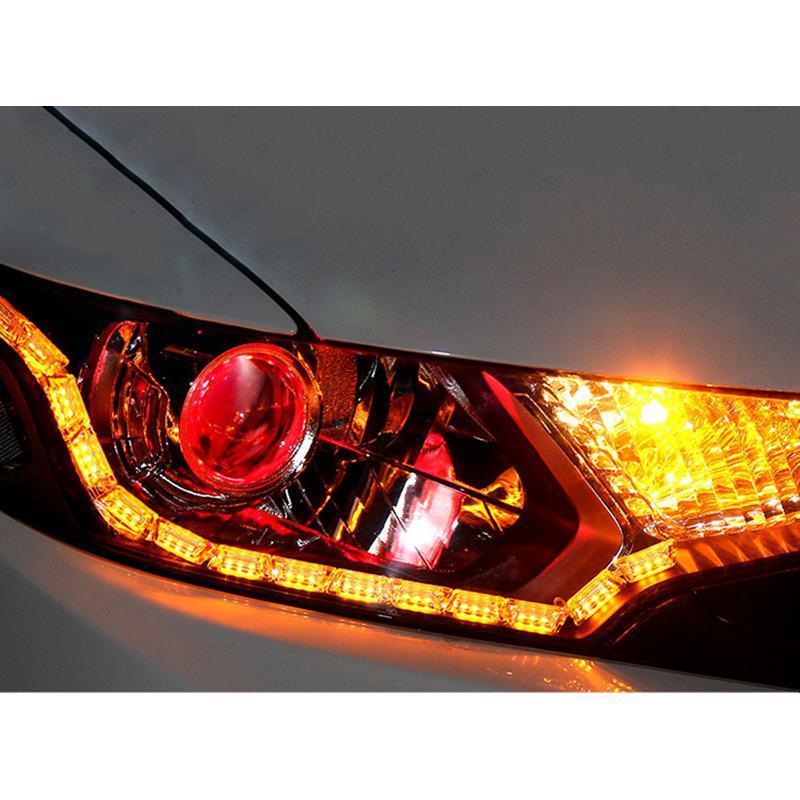 Ruiqas 1 Paar 60 cm Durchfluss-Typ LED-Streifen Tagfahrlicht Wasserdicht  Blinker Licht Bar für Auto LKW
