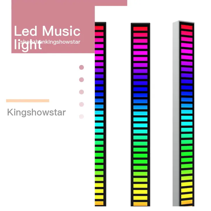 Barre lumineuse à LED RVB, Indicateur De Niveau De Musique RVB 32