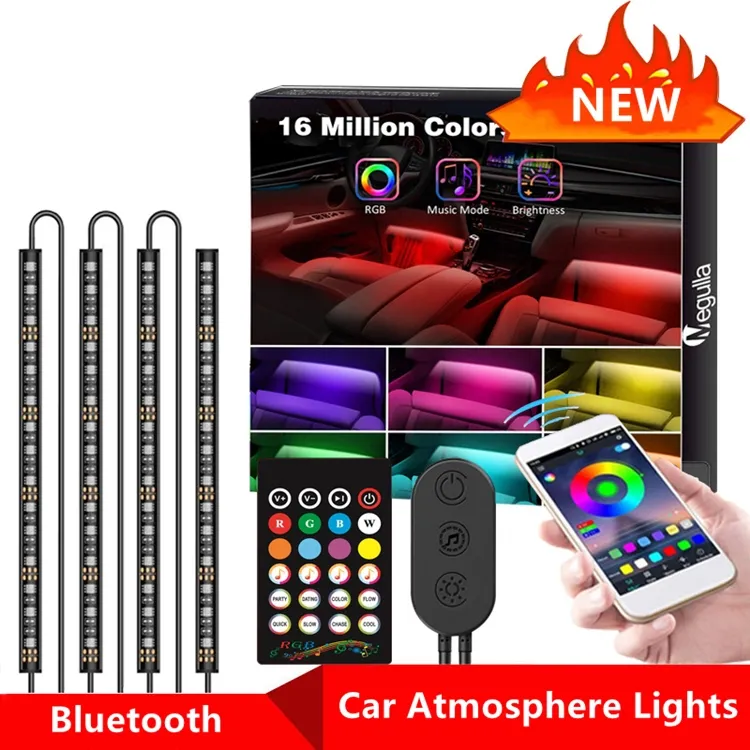 Eclairage intérieur LED pour voiture, Eclairage LED pour pied de voiture,  Eclairage RGB