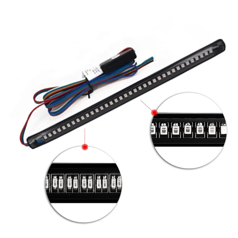 Universal-LED-Streifen für Motorrad-Kennzeichen, Heckbremse, Stopp
