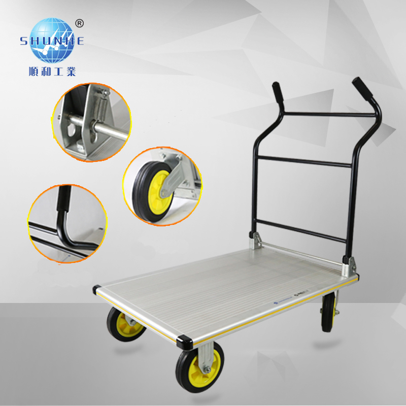 SHUNHE Aluminum platform hand truck heavy duty trolleys 300KG FW99D