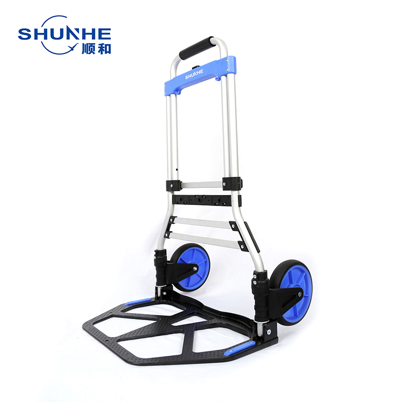 SHUNHE Aluminum folding luggage cart 100kgs with bungee card FW90C
