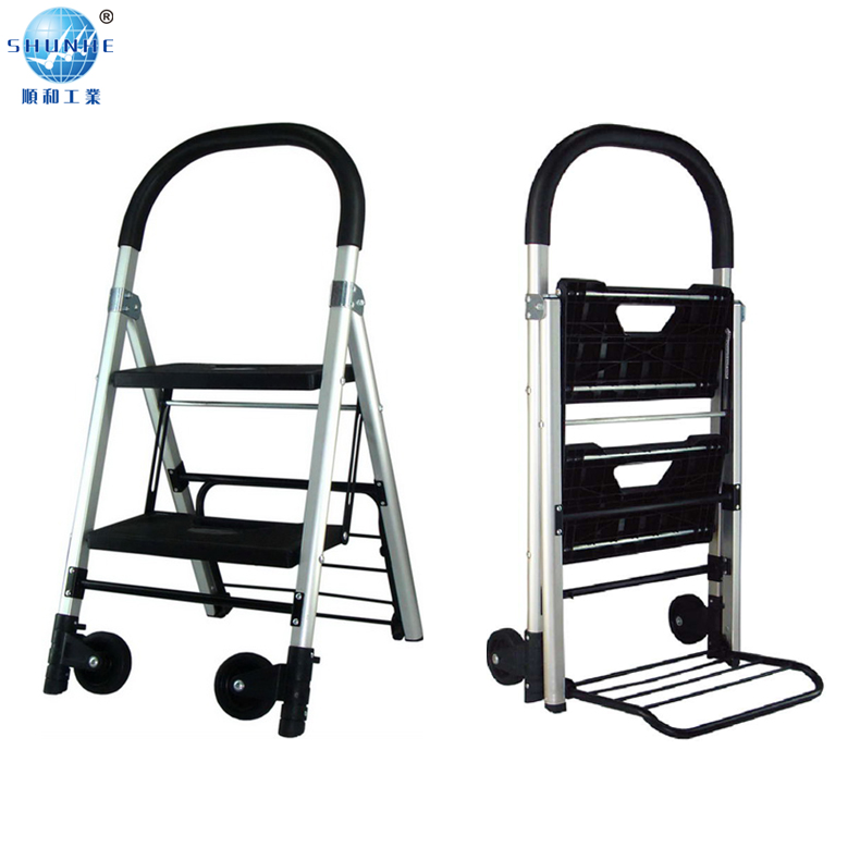 2 in 1 Aluminium Ladder Cart EN131 Folding Ladder Cart