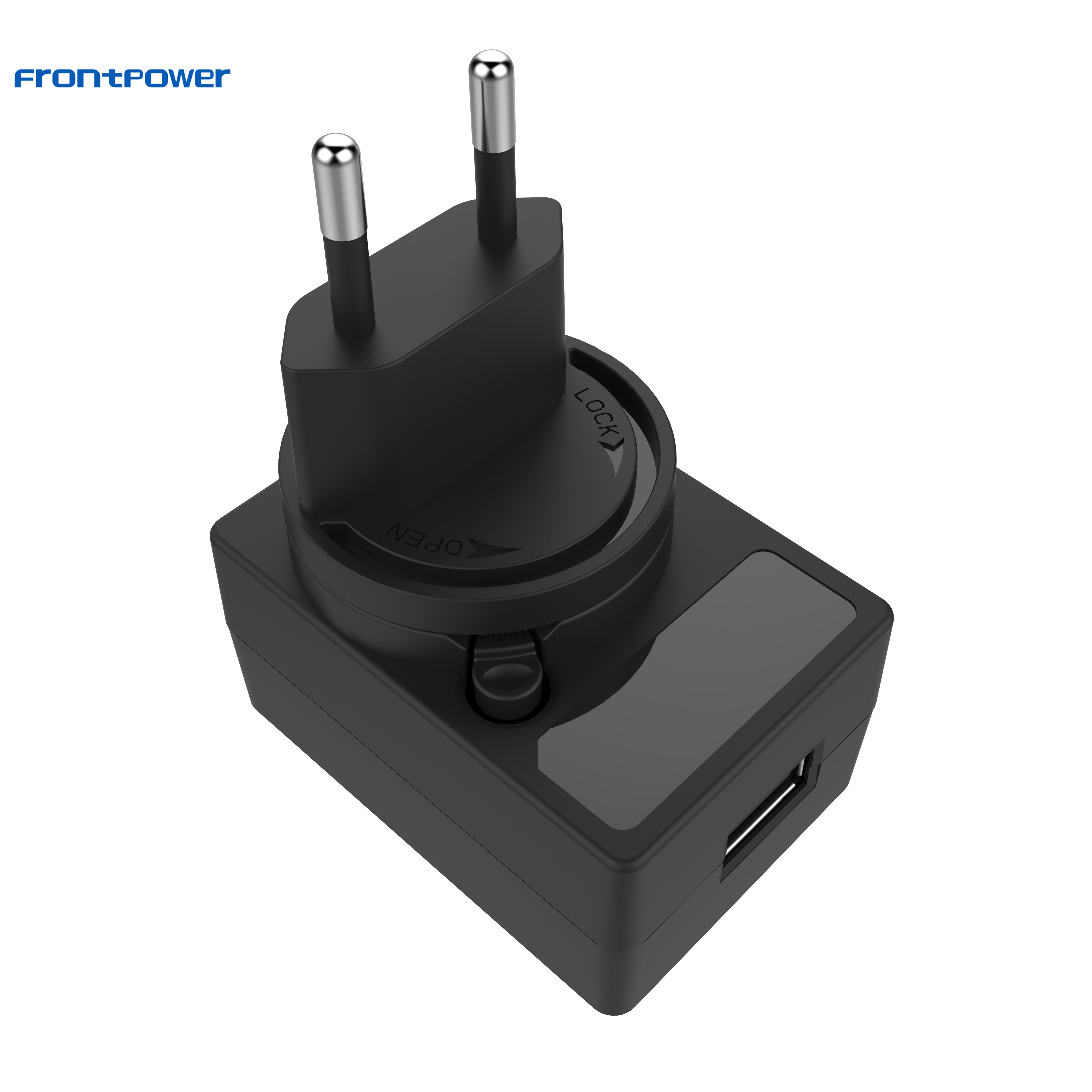 EU UK US AUS PLUG 5V 2A detachable plug power adapter USB phone charger with UL62368/CB/CE/GS/EMC/LVD/SAA/KC/FCC