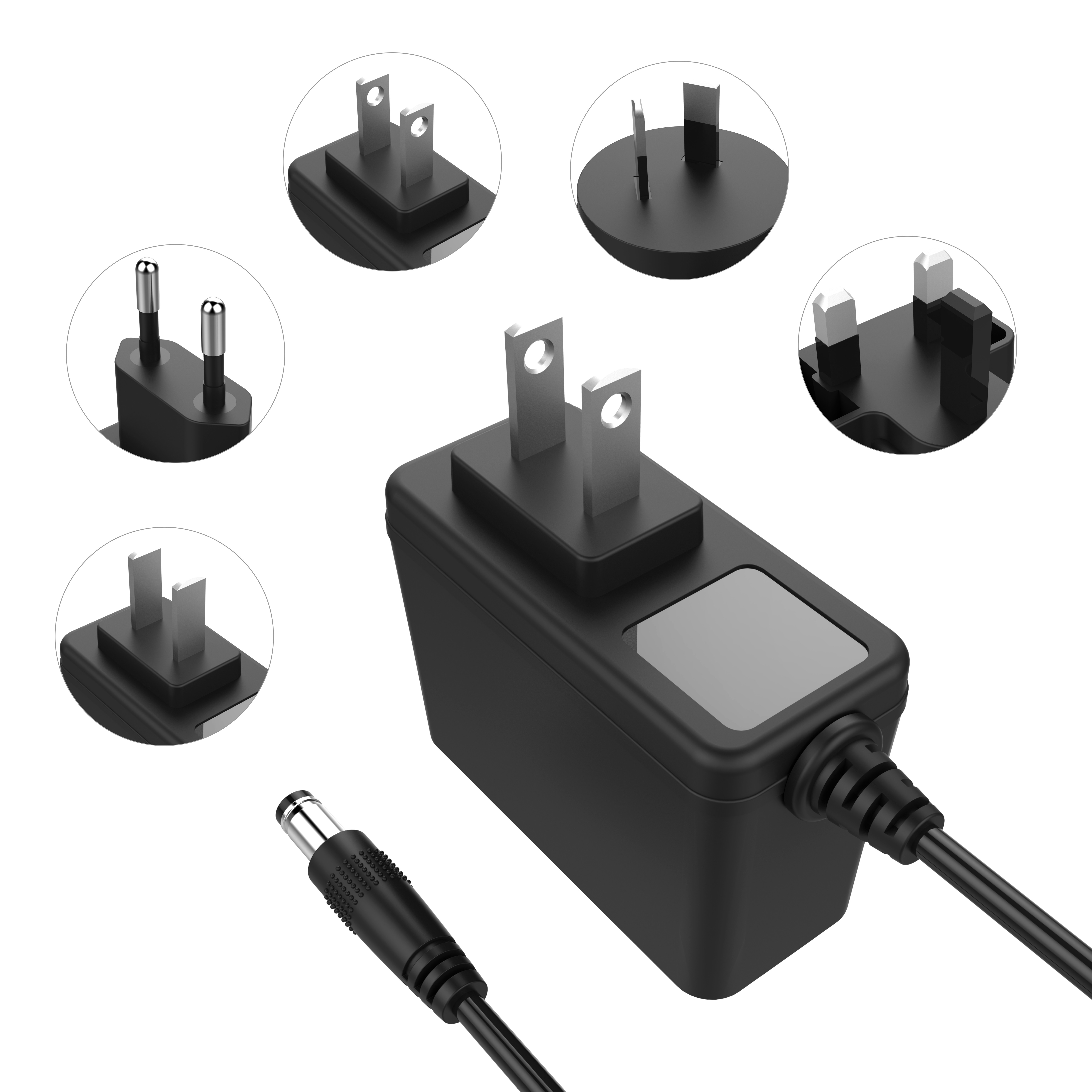 6V2A 9v1a 12V1A wall mount switching power adapter charger with KC.FCC.CE.CB.GS.SAA UKCA.CCC.UL62368