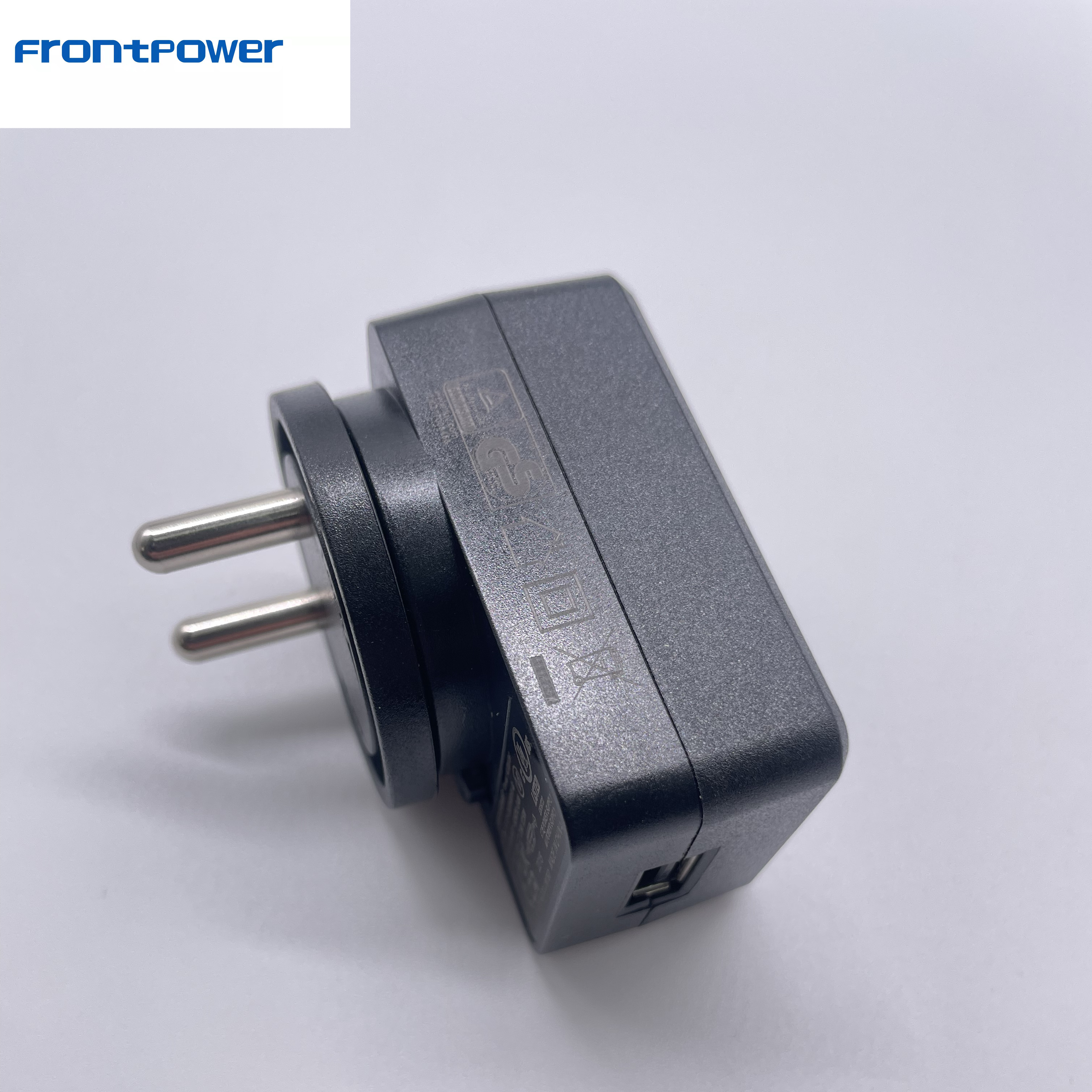 Frontpower charger 5V 2A 2.5A 3A USB interchangeable plug power adapter with BIS UL CE GS FCC UKCA certs