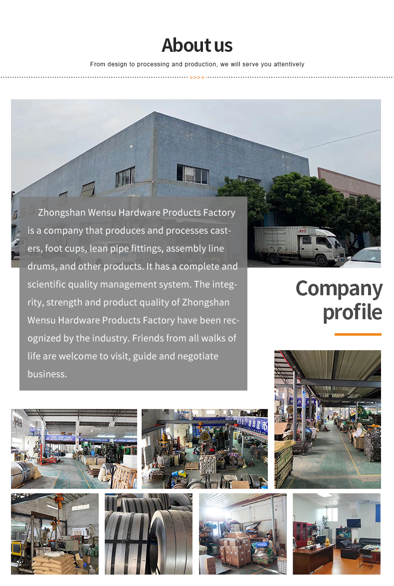 3 inch light screw rubber brake universal single brake caster