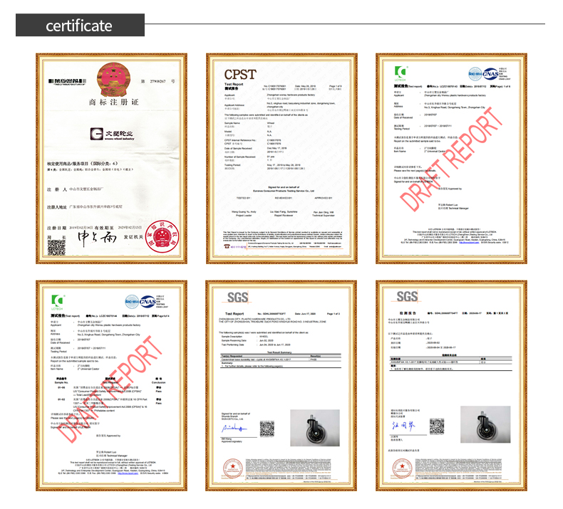 3 inch light screw rubber brake universal single brake caster