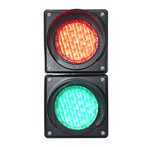 Feu de signalisation LED rouge et vert 100 mm avec boîtier PC
