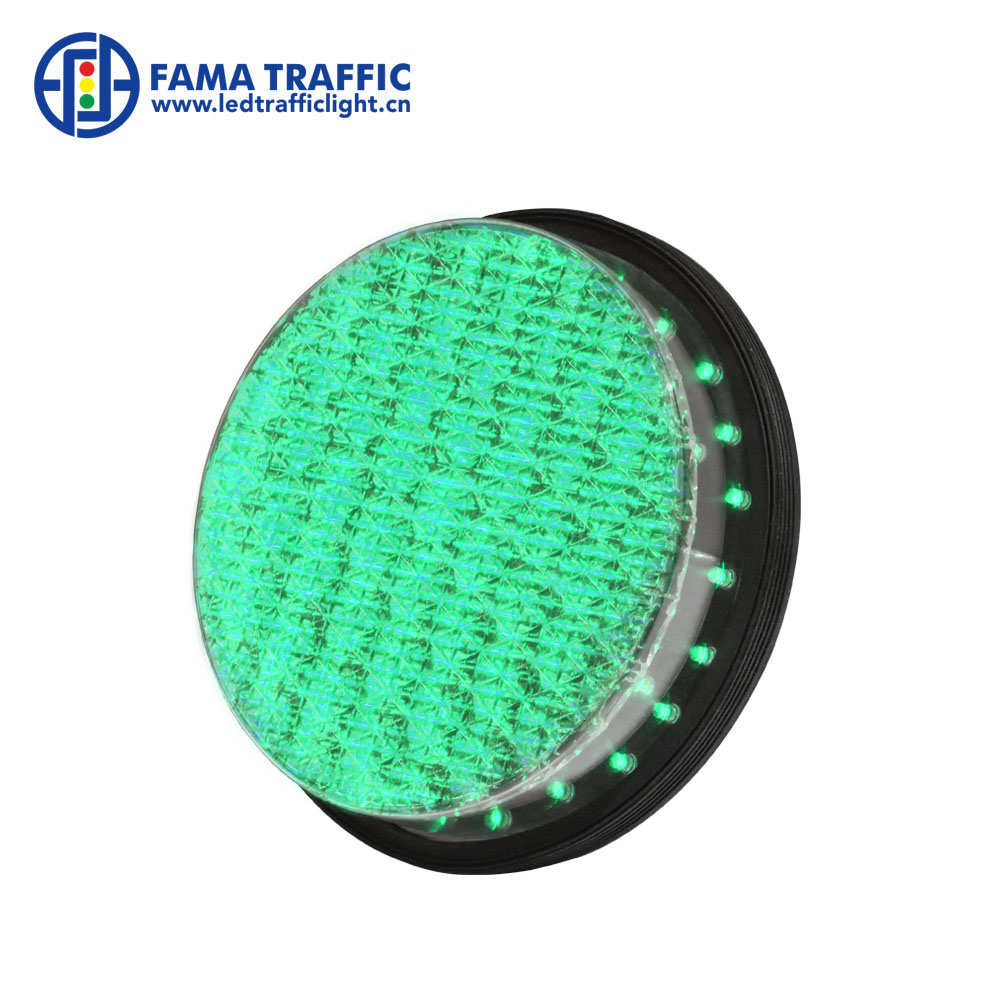 200mm Cobweb Lens Green LED Traffic Light Module