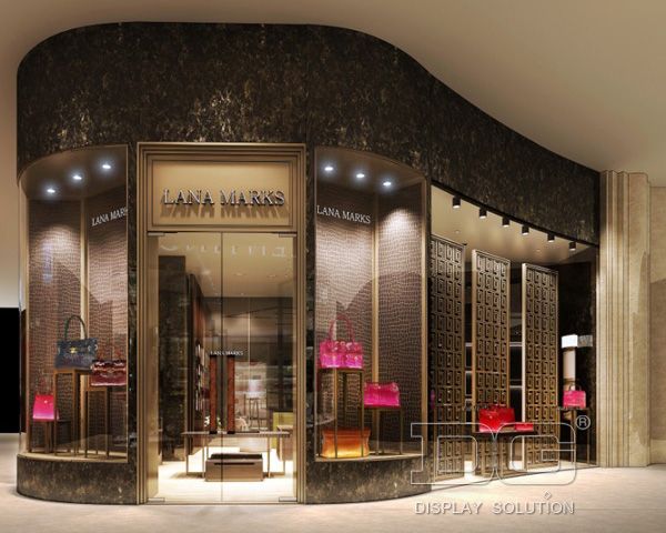HB35 Custom Luxury Wood Handbag Store Design_