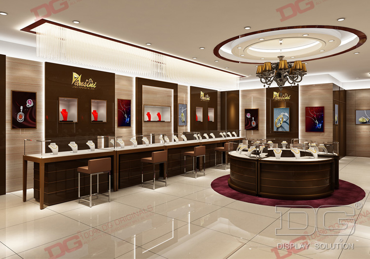 DG Showcase High Quality Custom Jewelry Store Showcase Company From China