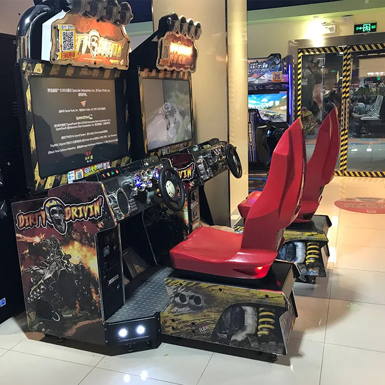 MEIYI - Jogos internos máquina de jogos operados por moedas Dirty Driving  simulador de corrida máquina de