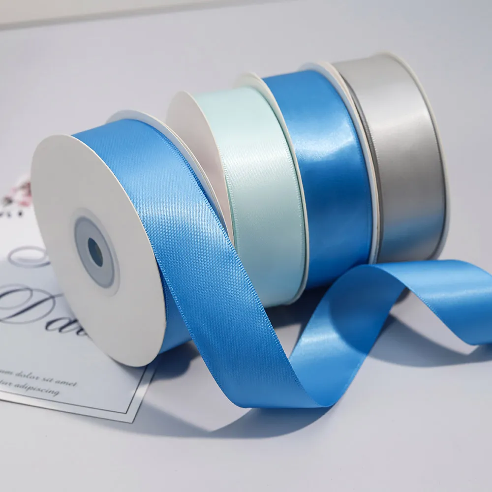 1/8 Inch 3mm Colorful 100% Polyester Double Faced Satin Ribbon