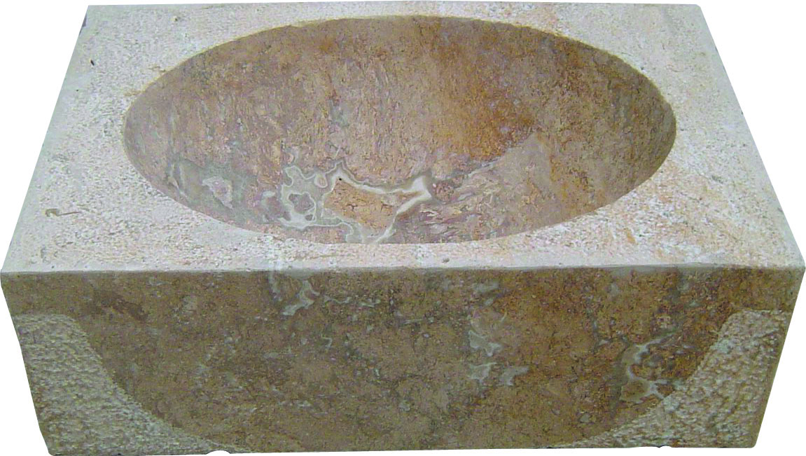  Customized Bathroom Travertine SINK 235M manufacturers From China | First Stone 