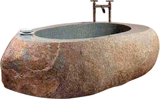  Quality Stone Bathtub Natural Mountain Rock Polished GVS048 Manufacturer | First Stone 