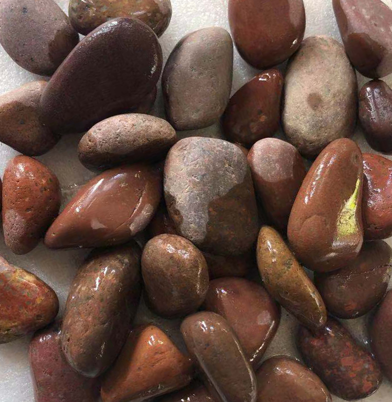 مصنع أحجار زهرة المطر المصقولة ذات الجودة العالية باللون الأحمر والبني | First Stone