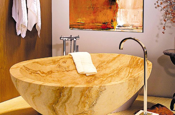  Quality Stone Bathtub China Sunny Gold Marble Polished MVS020 Manufacturer | First Stone 