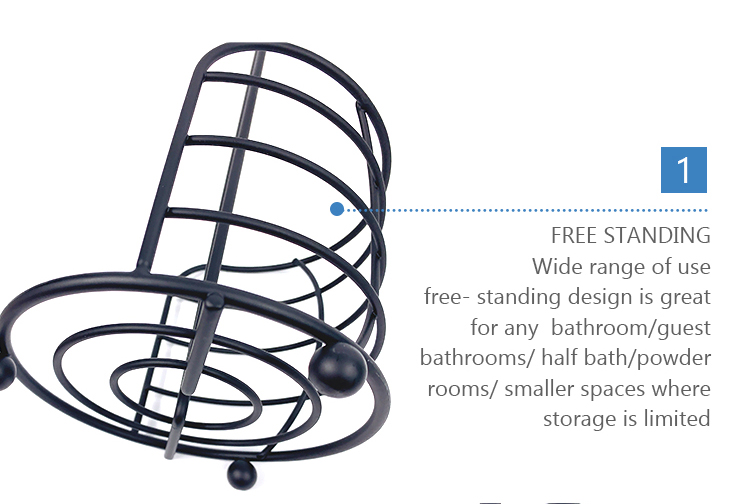 Nordic Modern Paper Holders Metal Rack Stand Black Bathroom Kitchen Tissue Roll Toilet Paper Towel Holder