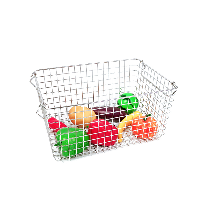 Home Stackable Storage Kitchen Bathroom Fruits Food Holder Stainless Steel Vegetable Wire Mesh Metal Baskets