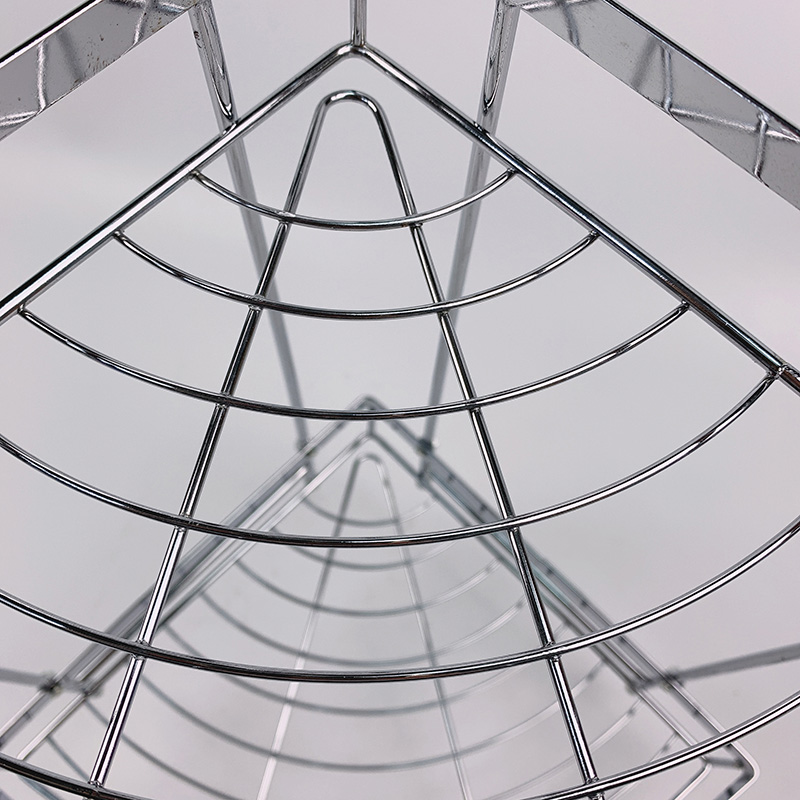 Carrito de ducha de esquina para baño, carrito organizador de ducha con ventosa de lujo, carrito de ducha de esquina de 3 niveles