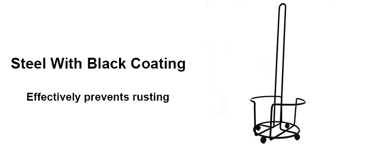 Estante de pie libre de papel higiénico para baño, organizador de almacenamiento de mesa de lujo, rollo de cocina, soporte para papel de cocina, color negro moderno