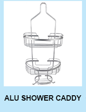 Without Drilling Hanging Shampoo 2 tier Bathroom Basket Organizer Metal Black Storage Shower Shelf Rack Shower Caddy