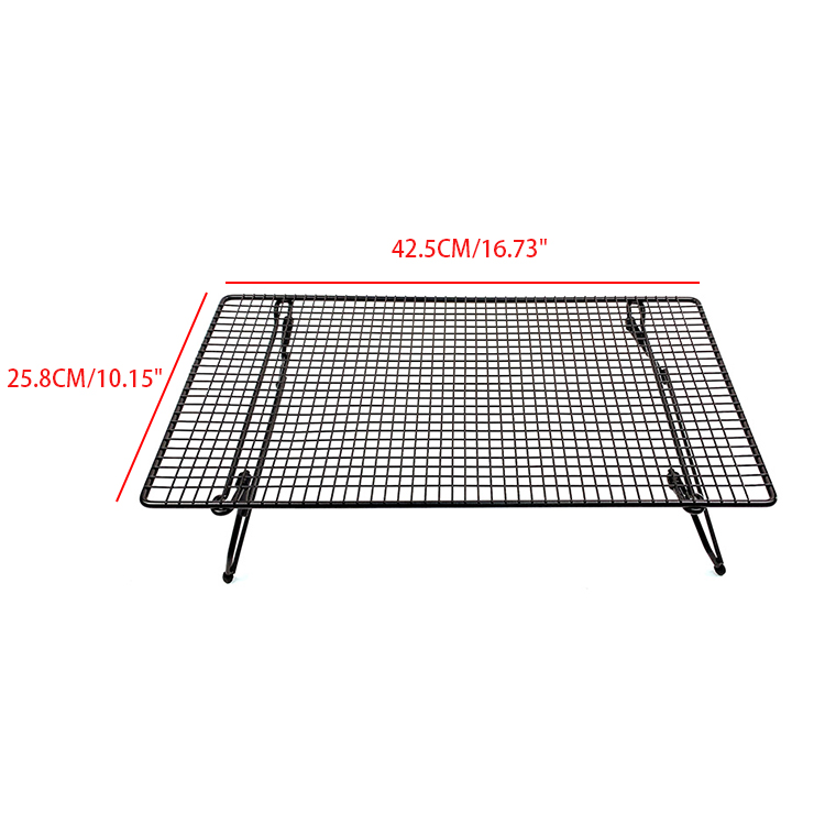 Stackable Wire Half Sheet Foldable Cake Bake Cooling Rack With Collapsible Folding Legs
