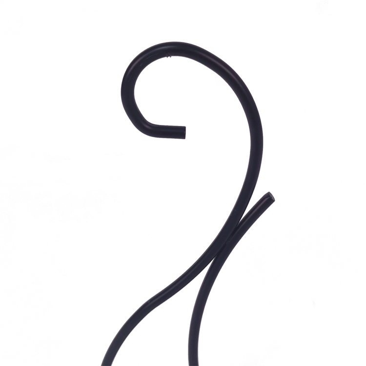 Soporte montado en la pared, soporte de planta de hierro negro, gancho de Metal para plantas, cestas colgantes, comederos para pájaros, maceteros, linternas, campanillas de viento