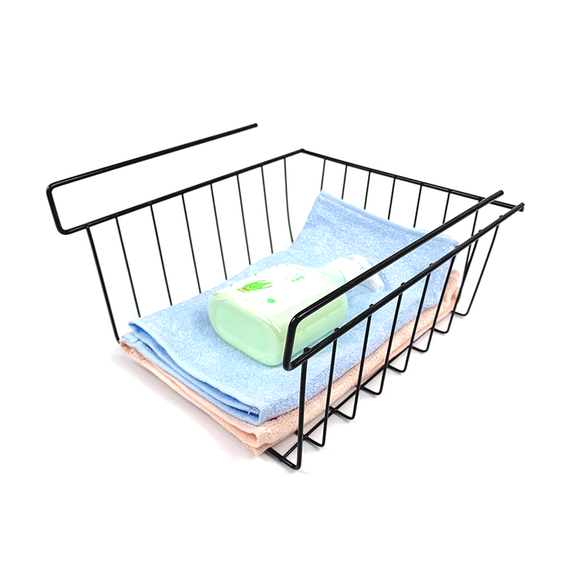 Home Bathroom Kitchen Cabinet Hanging Mesh Storage Organization Under Shelf Wire Metal Iron Baskets