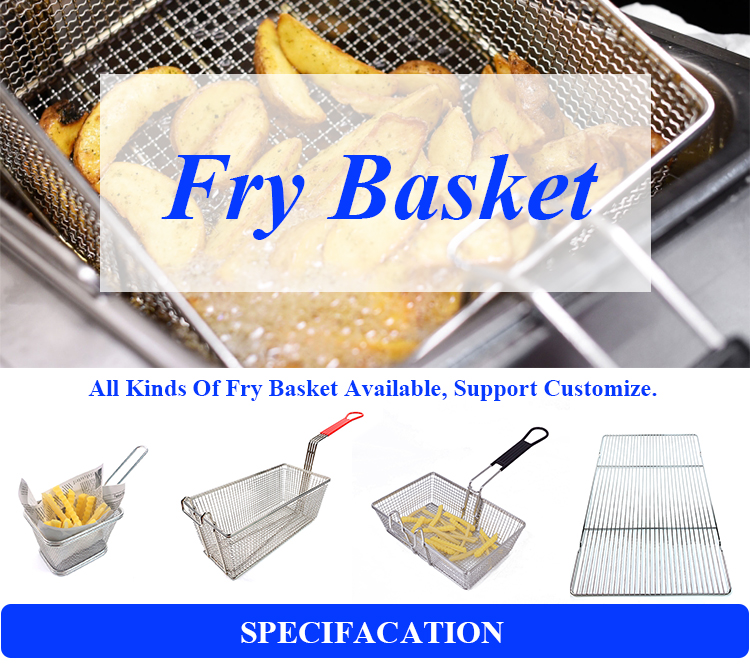 potato chips fryer basket large rectangle round iron stainless steel foldable wire mesh fry basket for deep fat fryer