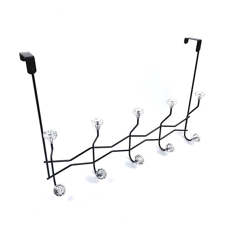 Household Towel Coat Stand Organizer Metal Clothes Hats Hanger Behind Over The Door Hooks