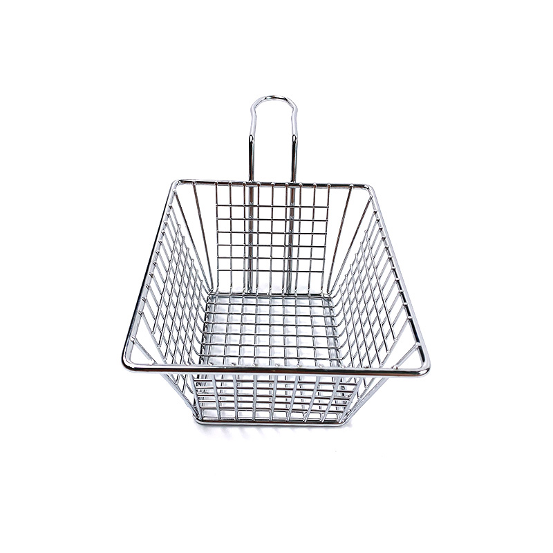 Commercial small wire chip taco fryer basket custom stainless steel mini square fry basket