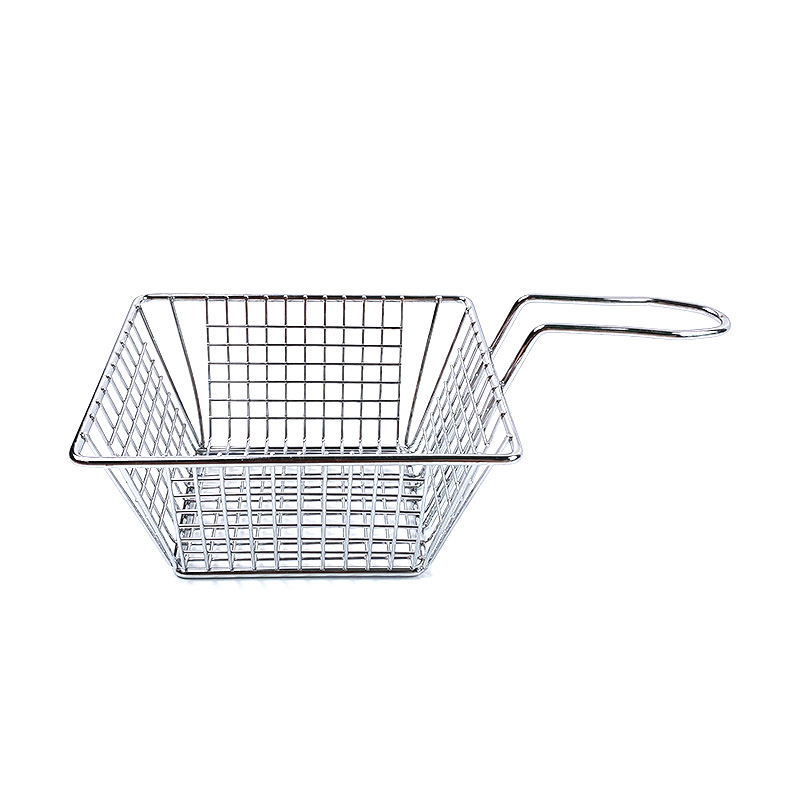Commercial small wire chip taco fryer basket custom stainless steel mini square fry basket